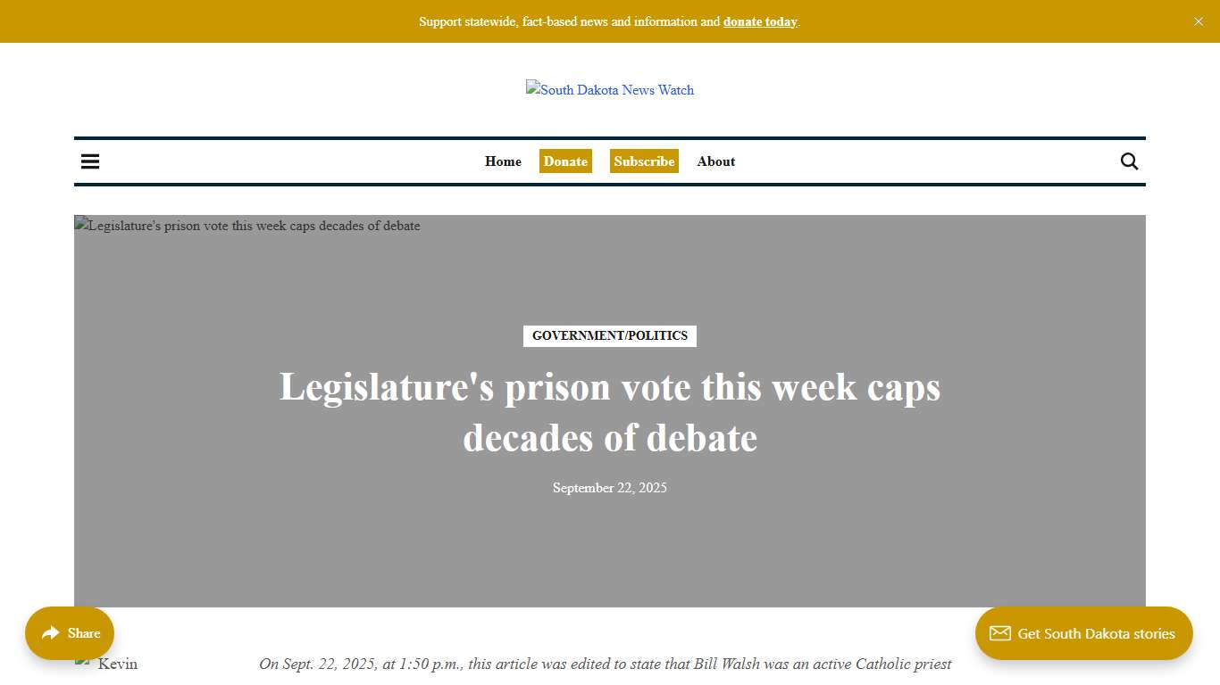 Legislature's prison vote this week caps decades of debate