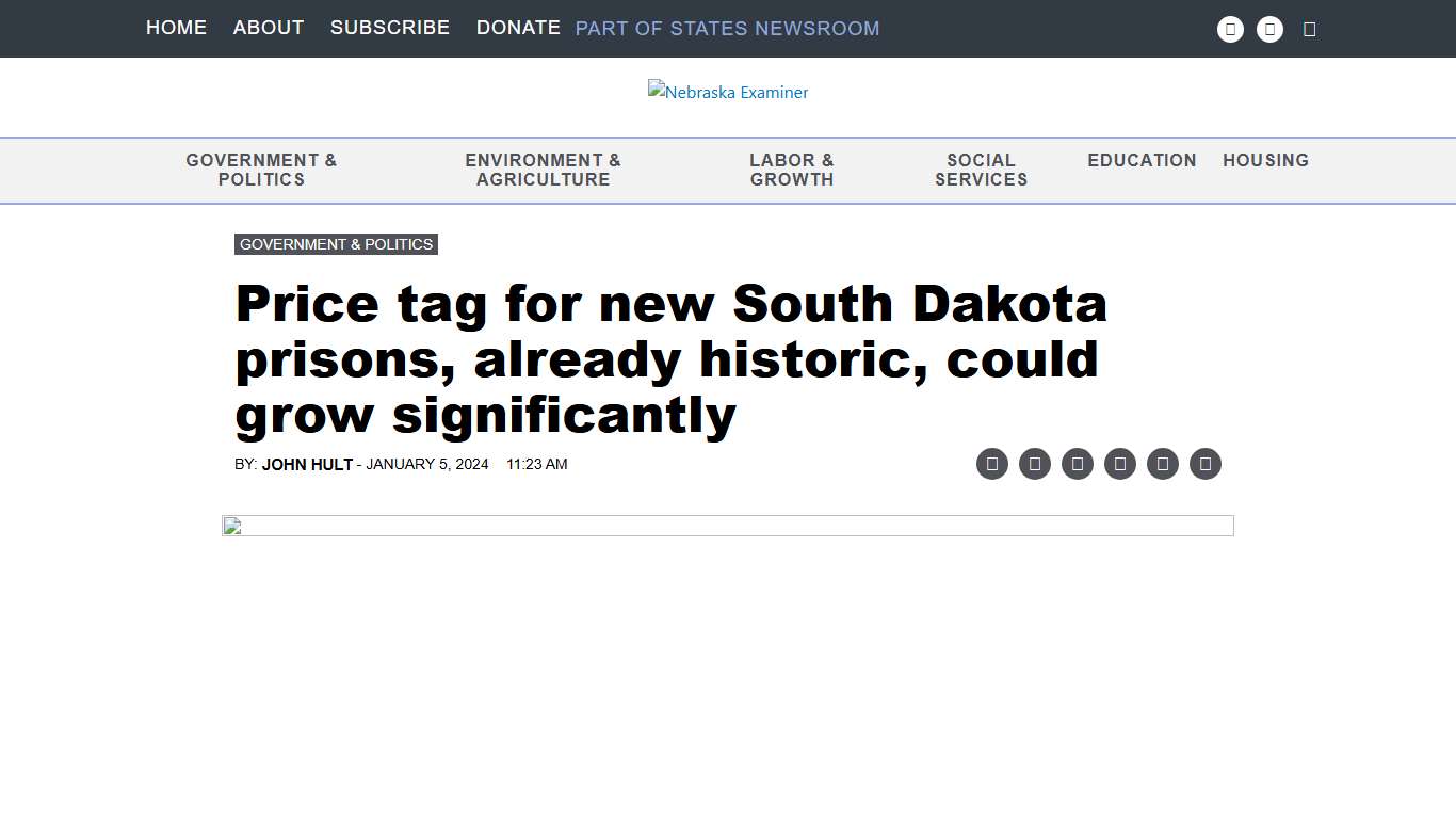 Price tag for new South Dakota prisons, already historic, could grow significantly • Nebraska Examiner